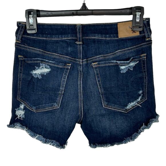 American Eagle 360 Super Stretch Hi-Rise Denim Shorts Distressed Size 2 - Picture 6 of 11